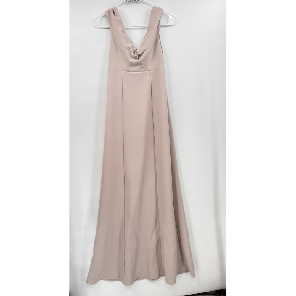 Show Me Your Mumu XXS Maxi Gown W Dusty Rose Twist Front V-Neck Formal Dress